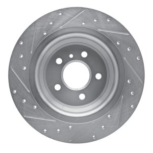 Mercedes-Benz ML350 Brake Rotor (1) - Rear Right - R1 Concepts - Drilled & Slotted - Silver - `12-`18